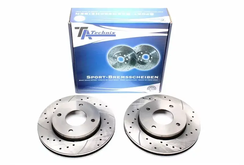 Top-Preis TA Technix Sport Bremsscheiben Satz Vorderachse passend für Mitsubishi Colt VI / Colt CZC Cabriolet / Smart Forfour