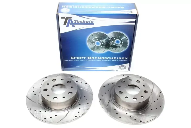 Saisonangebot TA Technix Sport Bremsscheiben Satz Hinterachse passend für Alfa Romeo 166 / Lancia Kappa / Kappa SW