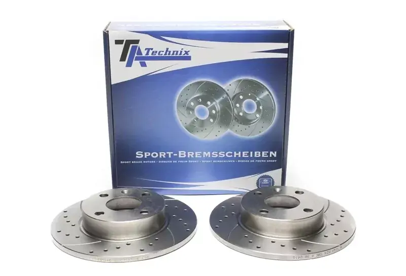 Top-Preis TA Technix Sport Bremsscheiben Satz Hinterachse passend für Opel Corsa C / Combo / Tigra Twintop