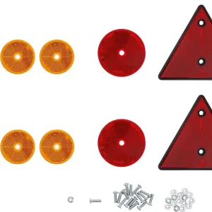Solange Der Vorrat Reicht Anhänger Reflektor Set 12-teilig mit E9 & E11 Prüfzeichen