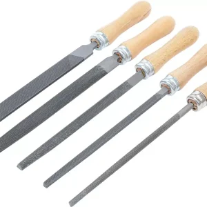 Feilen-Satz 200 mm mit Holzheft, 5-teilig Heißes Angebot