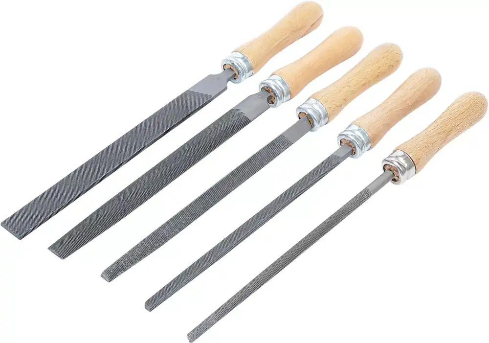 Feilen-Satz 200 mm mit Holzheft, 5-teilig Heißes Angebot
