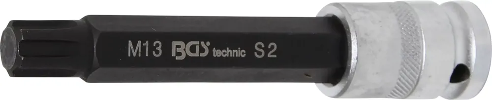 BGS Bit-Einsatz M13 Keil-Profil für RIBE – 120 mm Länge, 1/2 Zoll Innenvierkant Heißes Angebot