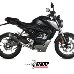 MIVV GPPro Endschalldämpfer Edelstahl Schwarz passend für Honda CB 125 R 18-20 Schneller Versand