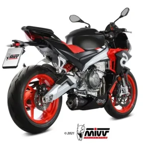 MIVV Delta Race Edelstahl Schwarz Mit Kat passend für Aprilia RS 660, Tuono 660 20-24 Geprüft