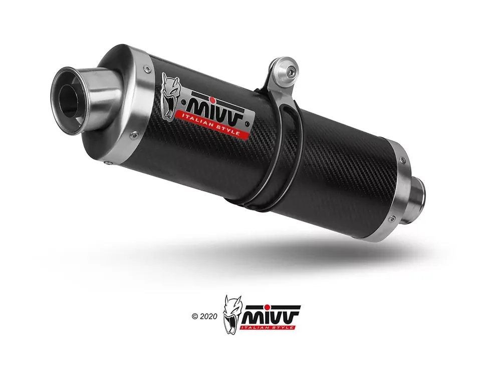 MIVV Oval Carbon Endschalldämpfer passend für Suzuki SV 650 03 Versand Am Gleichen Tag