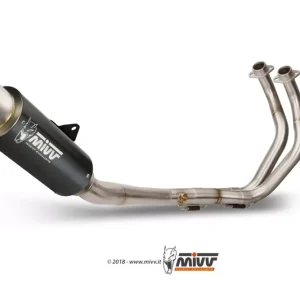 MIVV GPPro Komplettanlage Edelstahl Schwarz passend für Yamaha MT-07/FZ-07 21-24 Markenprodukt