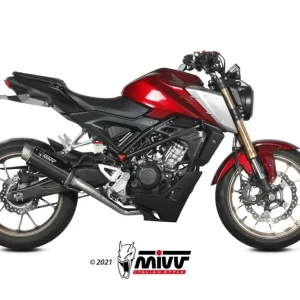 MIVV GPPro Edelstahl Schwarz Komplettanlage passend für Honda CB 125 R 21-22 Preiswert