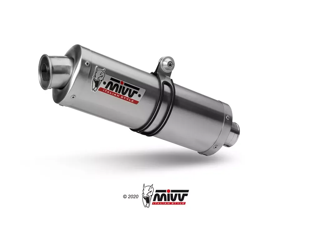 MIVV Oval Edelstahl Endschalldämpfer passend für Suzuki SV 650 03 Neue Ware