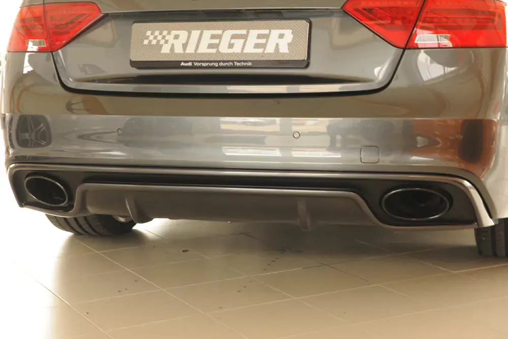 Versand Am Gleichen Tag Endrohrblende links schwarz 185x120mm oval passend für Audi A4 (B8/B81) Avant ab 01/2012