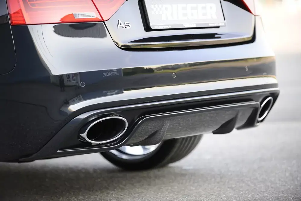 Endrohrblende links Chrom 185x120mm oval passend für Audi RS5 B8 Coupe Zertifiziert