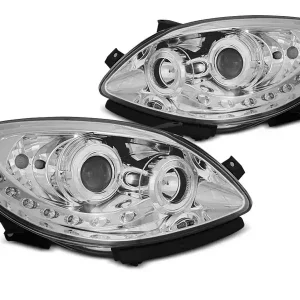 Sonderangebot Scheinwerfer passend für Renault Twingo 07-11 Chrom mit LED Tagfahrlicht
