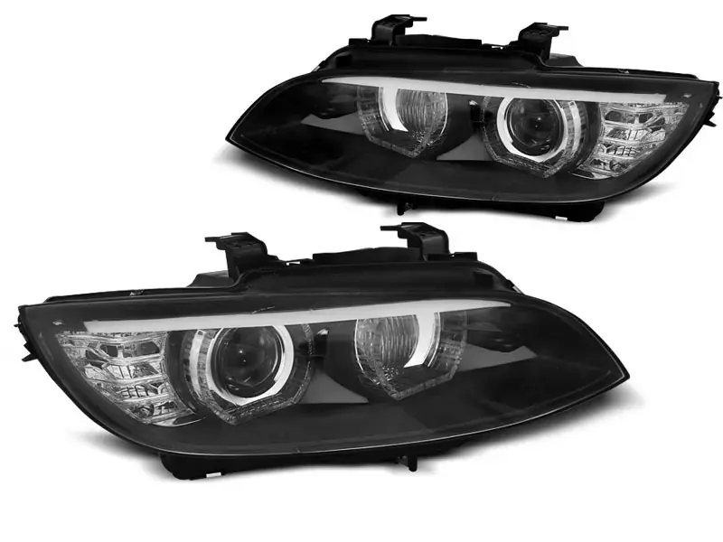 Xenon Scheinwerfer Angel Eyes LED schwarz passend für BMW E92 / E93 Sonderangebot