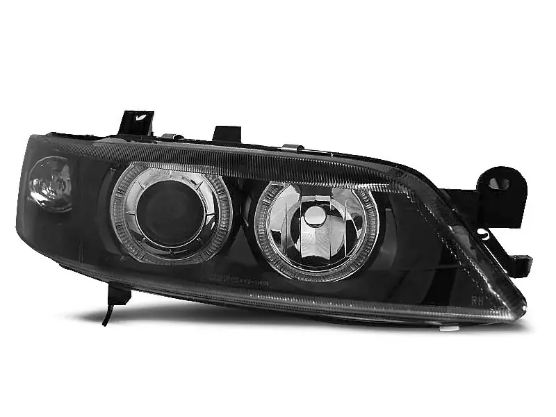 Meistverkauft Scheinwerfer passend für Opel Vectra B 99-02 Engelsaugen Schwarz