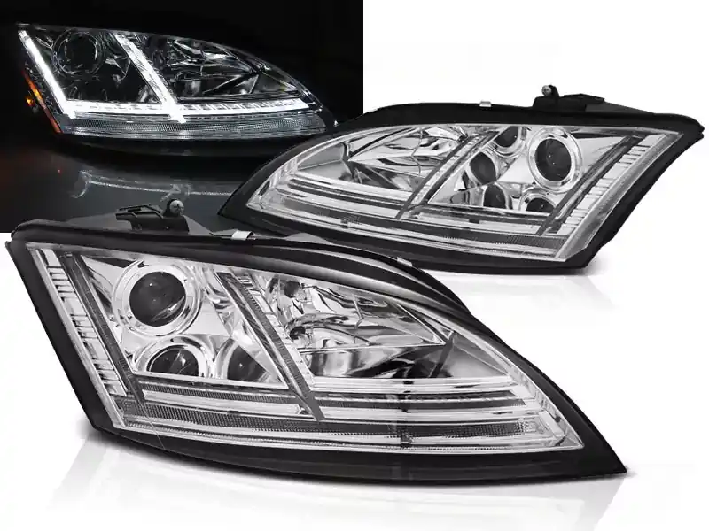 Xenon Scheinwerfer LED DRL chrom mit dynamischem Blinker passend für Audi TT 8J (2006–2010) mit AFS Kracherpreis