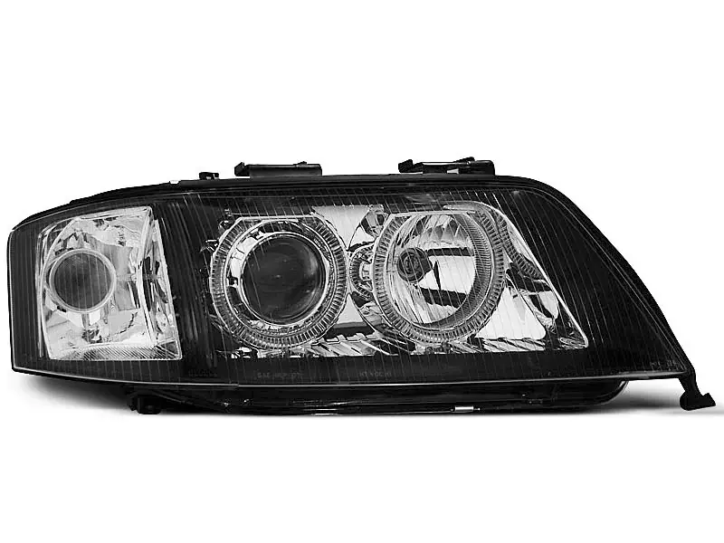 Solange Der Vorrat Reicht Scheinwerfer Angel Eyes schwarz passend für Audi A6 06.01-05.04