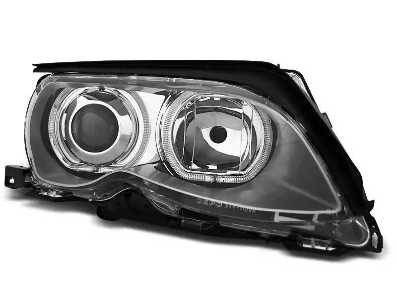 Sofort Bestellen Angel Eyes LED Scheinwerfer chrom passend für BMW E46 09.01-03.05