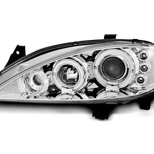 Super-Preis Angel Eyes Scheinwerfer Chrom passend für Renault Megane 03.99-10.02