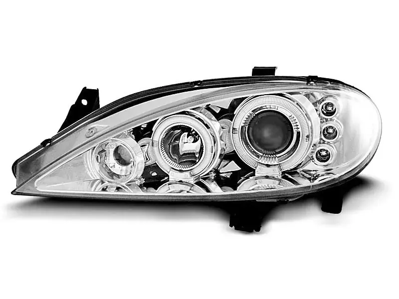 Super-Preis Angel Eyes Scheinwerfer Chrom passend für Renault Megane 03.99-10.02