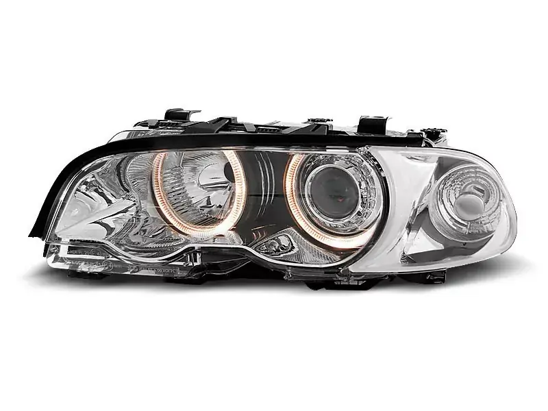 Neue Kollektion Scheinwerfer Angel Eyes chrom passend für BMW E46 Coupé Cabrio