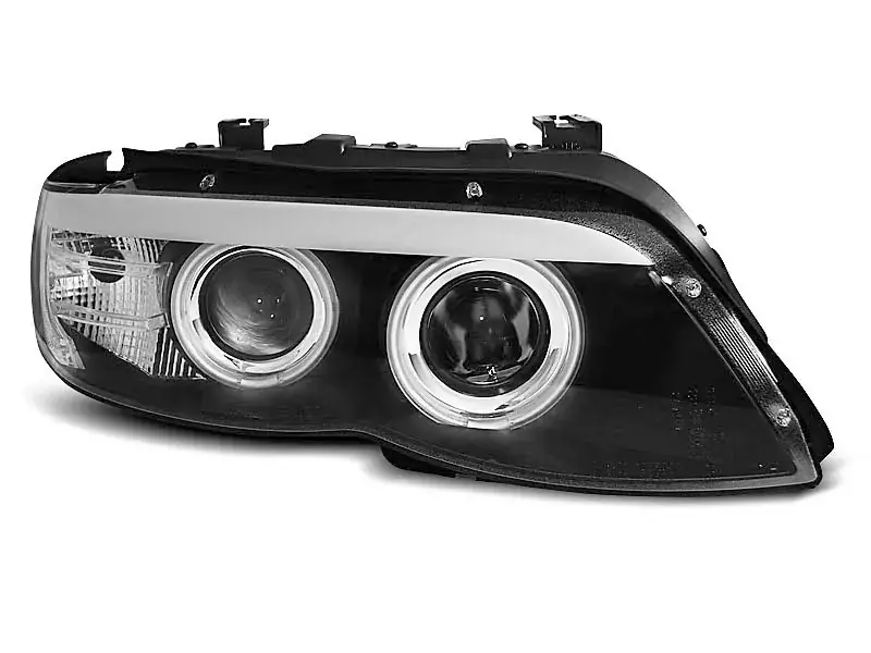 Xenon Scheinwerfer Angel Eyes schwarz passend für BMW X5 E53 11.03-06 Schneller Versand
