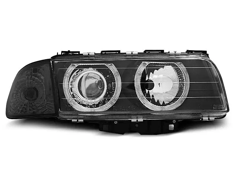 Scheinwerfer Angel Eyes schwarz passend für BMW E38 06.94–08.98 Letzte Chance