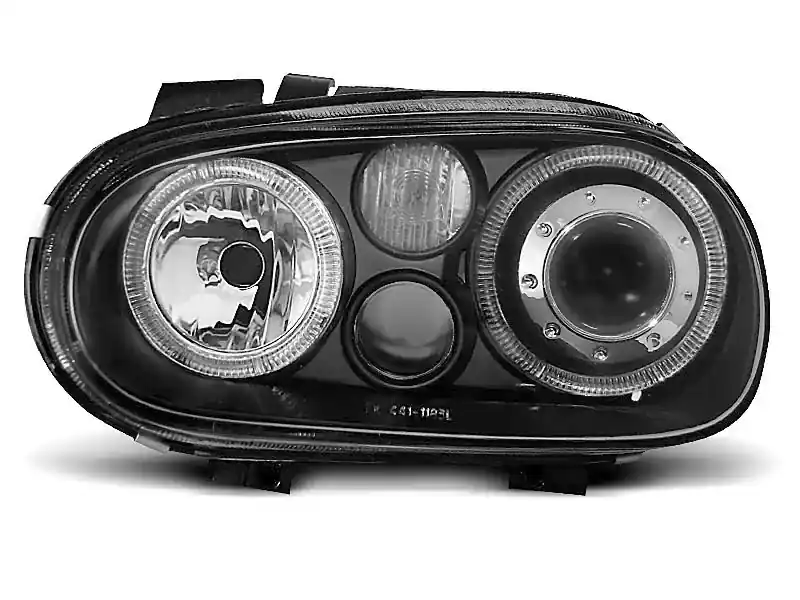 Scheinwerfer Angel Eyes schwarz passend für VW Golf 4 09.97-09.03 Neu Im Sortiment