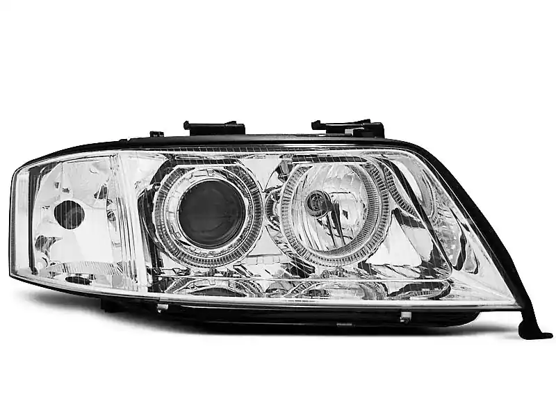 Preisreduziert Scheinwerfer Angel Eyes chrom passend für Audi A6 05.97-09.99