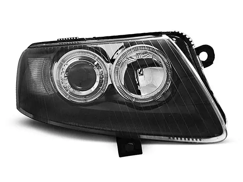 Letzte Chance Scheinwerfer Angel Eyes schwarz passend für Audi A6 C6 04.04-08