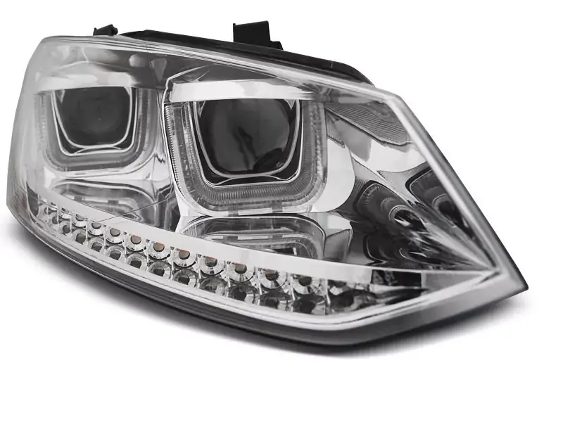 Begrenztes Angebot Scheinwerfer U-LED Light chrom passend für VW Polo 6R 09-03.14