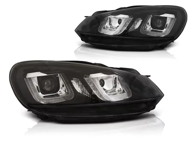 Scheinwerfer U-LED Light DRL schwarz passend für VW Golf 6 08-12 Preisreduziert