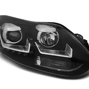 Versand Am Gleichen Tag Scheinwerfer passend für Ford Focus Mk3 11-10.14 Tageslicht Schwarz