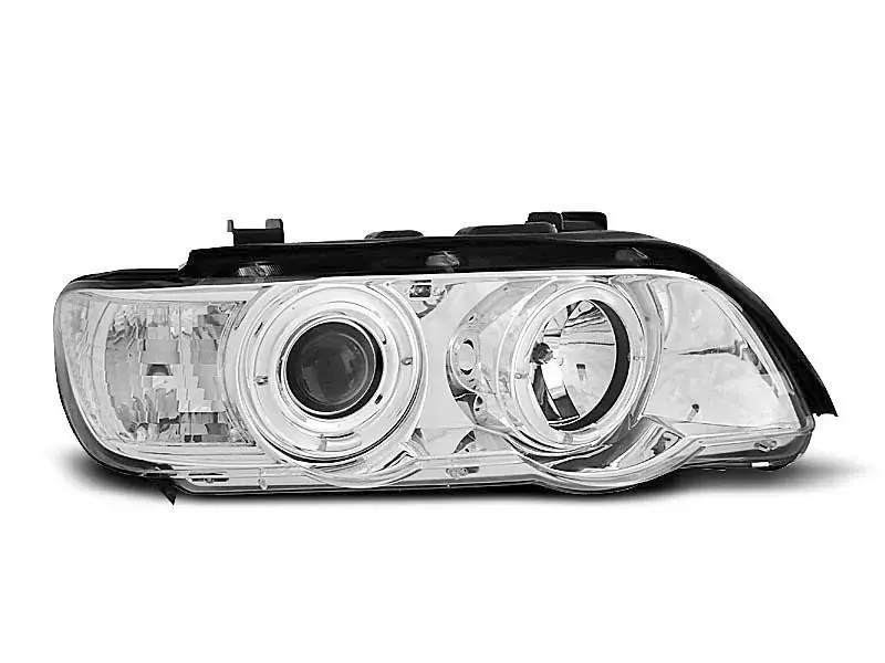 Echt Scheinwerfer Angel Eyes chrom passend für BMW X5 E53