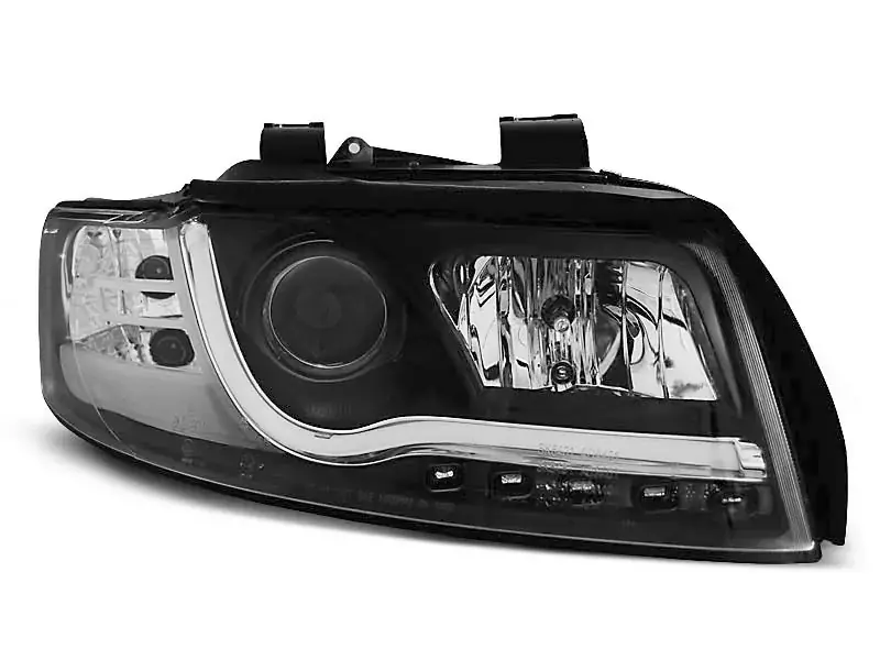 Scheinwerfer Röhrenlicht DRL schwarz passend für Audi A4 B6 10.00–10.04 Rabatt