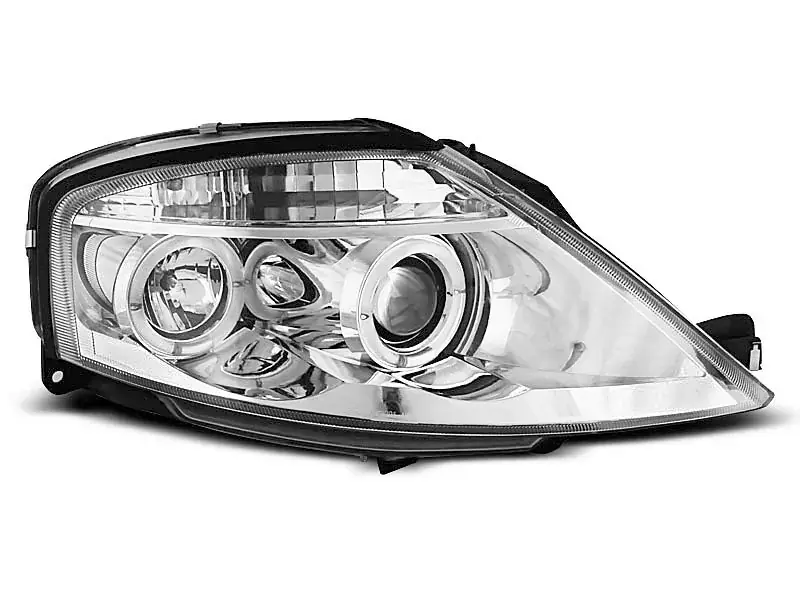 Bestpreis Scheinwerfer passend für Citroen C3 03.02-09 Angel Eyes Chrome