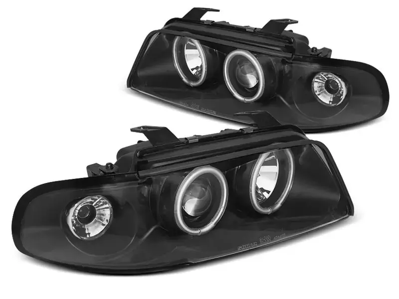 Scheinwerfer Angel Eyes CCFL schwarz passend für Audi A4 B5 (11/94–12/98) Versand Am Gleichen Tag