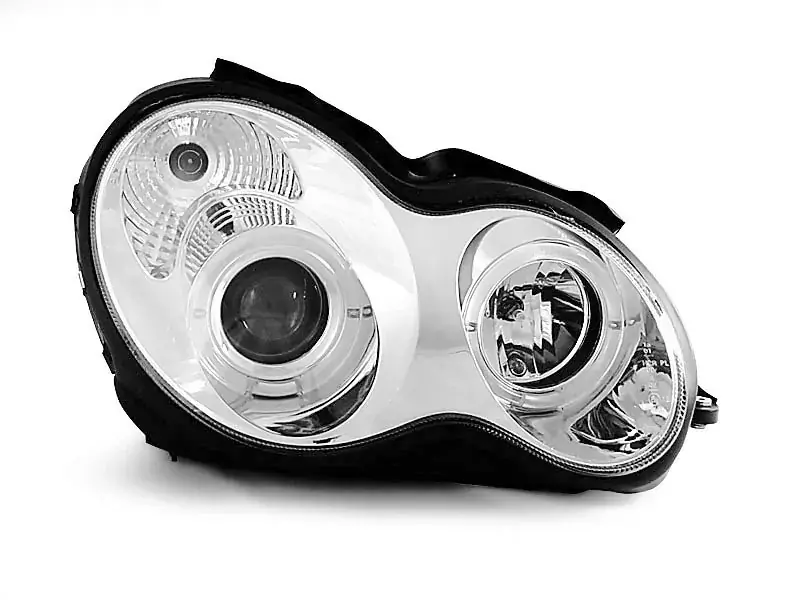 Highlight Scheinwerfer Angel Eyes chrom passend für Mercedes W203 C-Klasse 07.00-03.04