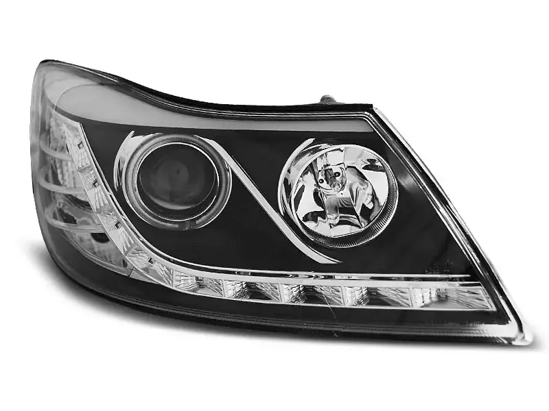 Letzte Chance Scheinwerfer Tageslicht schwarz passend für Skoda Octavia 09-12
