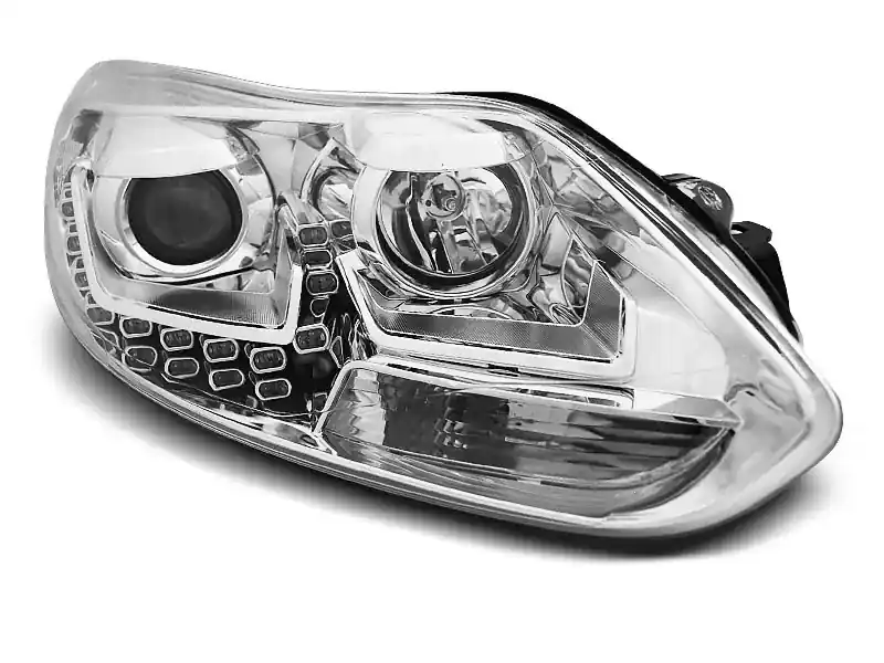 Garantierte Lieferung Scheinwerfer passend für Ford Focus Mk3 11-14 Chrom LED