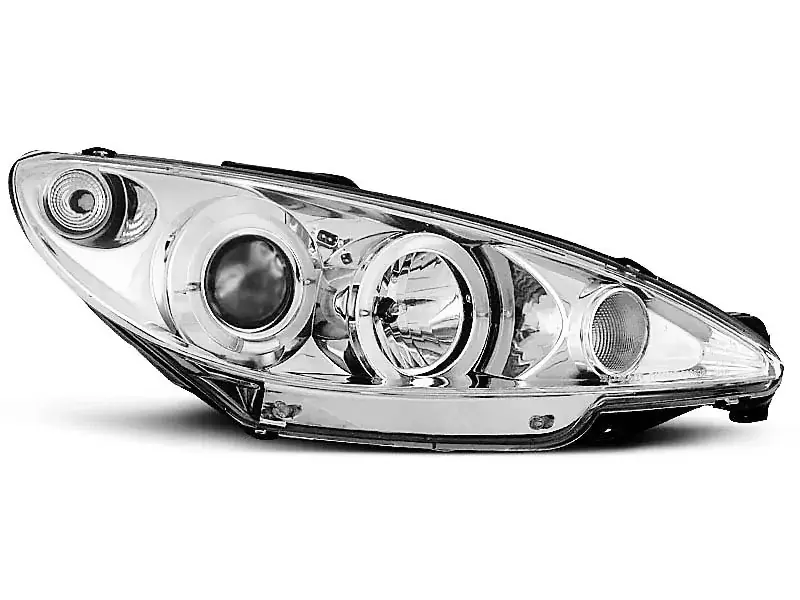 Jetzt Bestellen Angel Eyes Scheinwerfer Chrom passend für Peugeot 206 (02-)