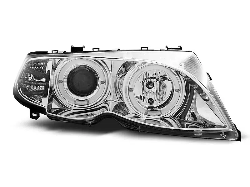 Saisonangebot Scheinwerfer Angel Eyes chrom passend für BMW E46 09.01–03.05