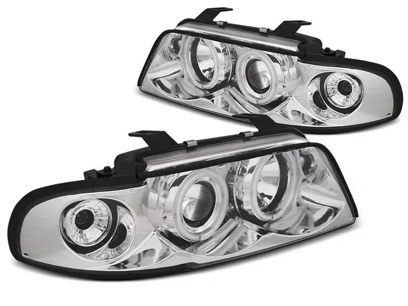 Scheinwerfer Angel Eyes CCFL chrom passend für Audi A4 11.94-12.98 Sichere Zahlung