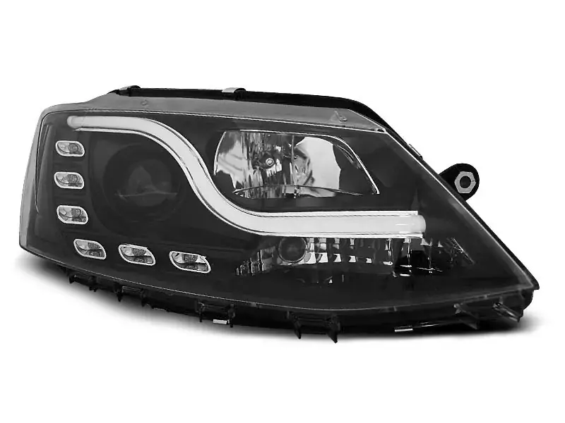Rabatt Scheinwerfer Röhrenlicht DRL schwarz passend für VW Jetta VI 2011–2018