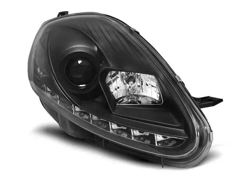 Sofort Bestellen Scheinwerfer passend für Fiat Grande Punto 08-09 Schwarz LED
