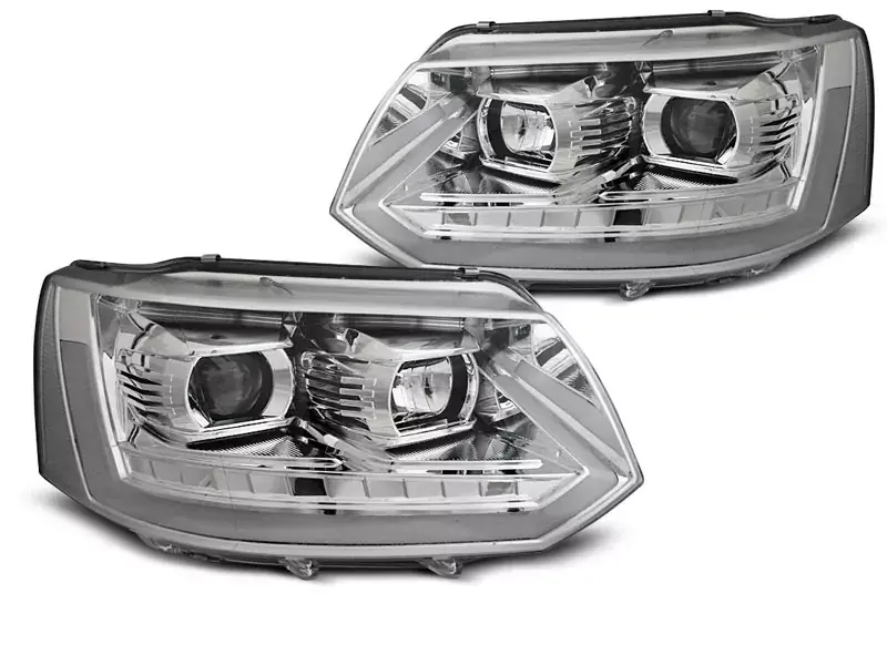 Scheinwerfer Röhrenlicht chrom mit dynamischem Blinker passend für VW T5 2010–2015 Solange Der Vorrat Reicht