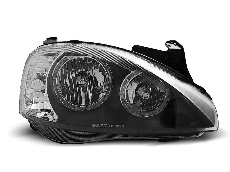 Engelsaugen Scheinwerfer Schwarz passend für Opel Corsa C 11/00–09/06 Abverkauf