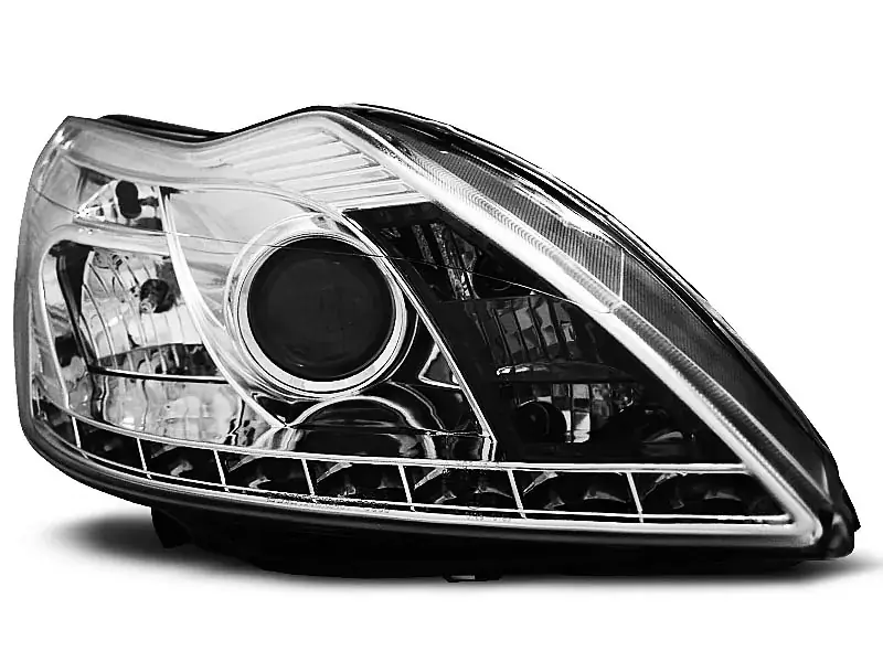 Scheinwerfer passend für Ford Focus II 02/2008–2010 Chrom LED Sichere Zahlung