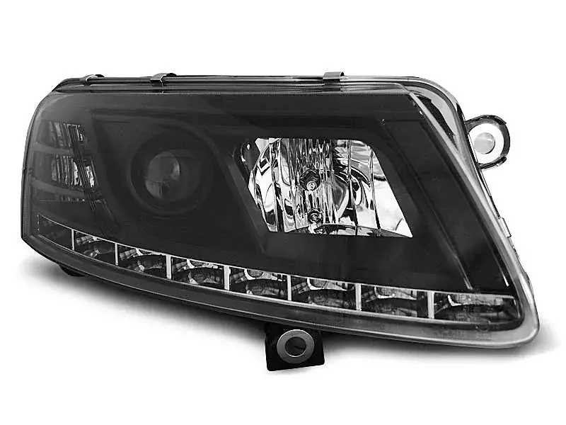 Scheinwerfer True DRL Black passend für Audi A6 C6 04.04–08 Neue Kollektion
