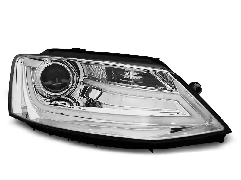 Markenware Scheinwerfer Röhrenlicht chrom passend für VW Jetta VI 2011-2018