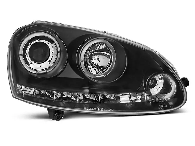 Scheinwerfer Angel Eyes schwarz passend für VW Golf 5 10.03–09 Abverkauf